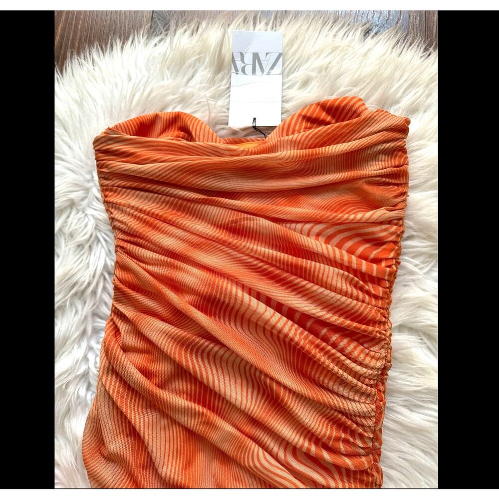 LAST ONE!!! ZARA Fitted Strapless Midi Dress NWT - Picture 16 of 16